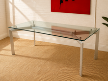 Seccose Mario Hasuike Italian Glass Dining Table with 6 chairs