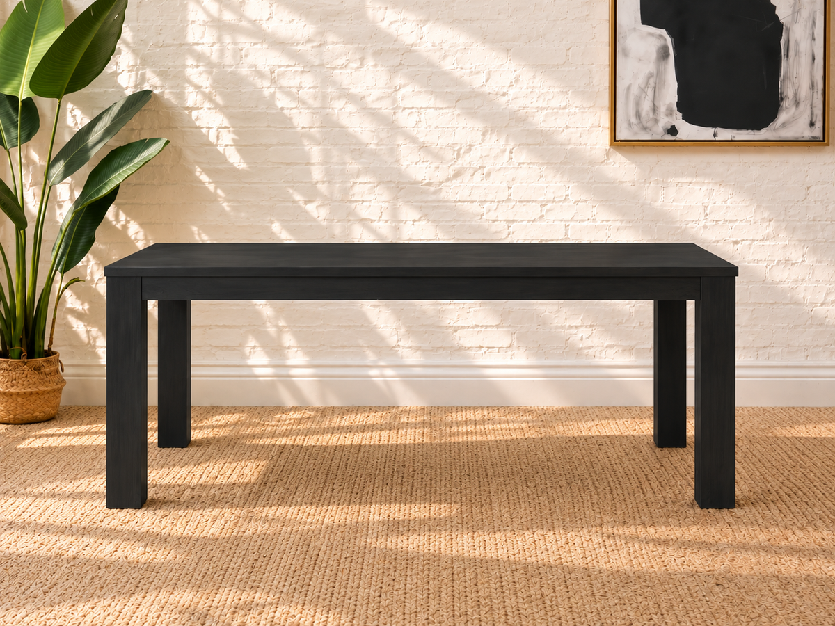 Callan Dining Table in Natural Black