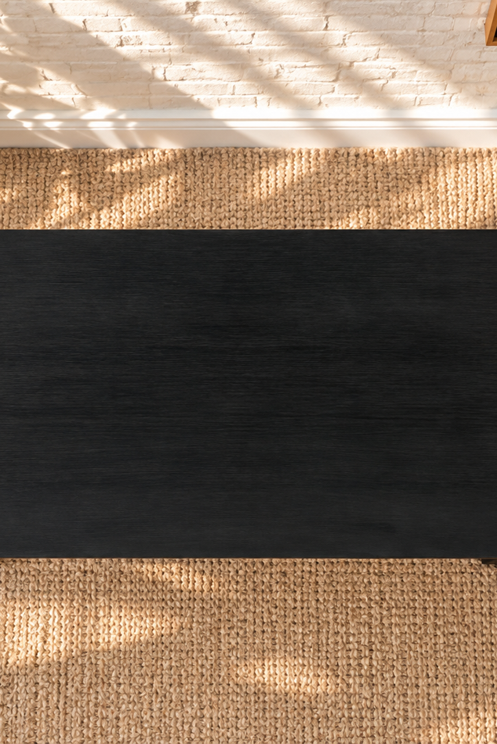 Callan Dining Table in Natural Black