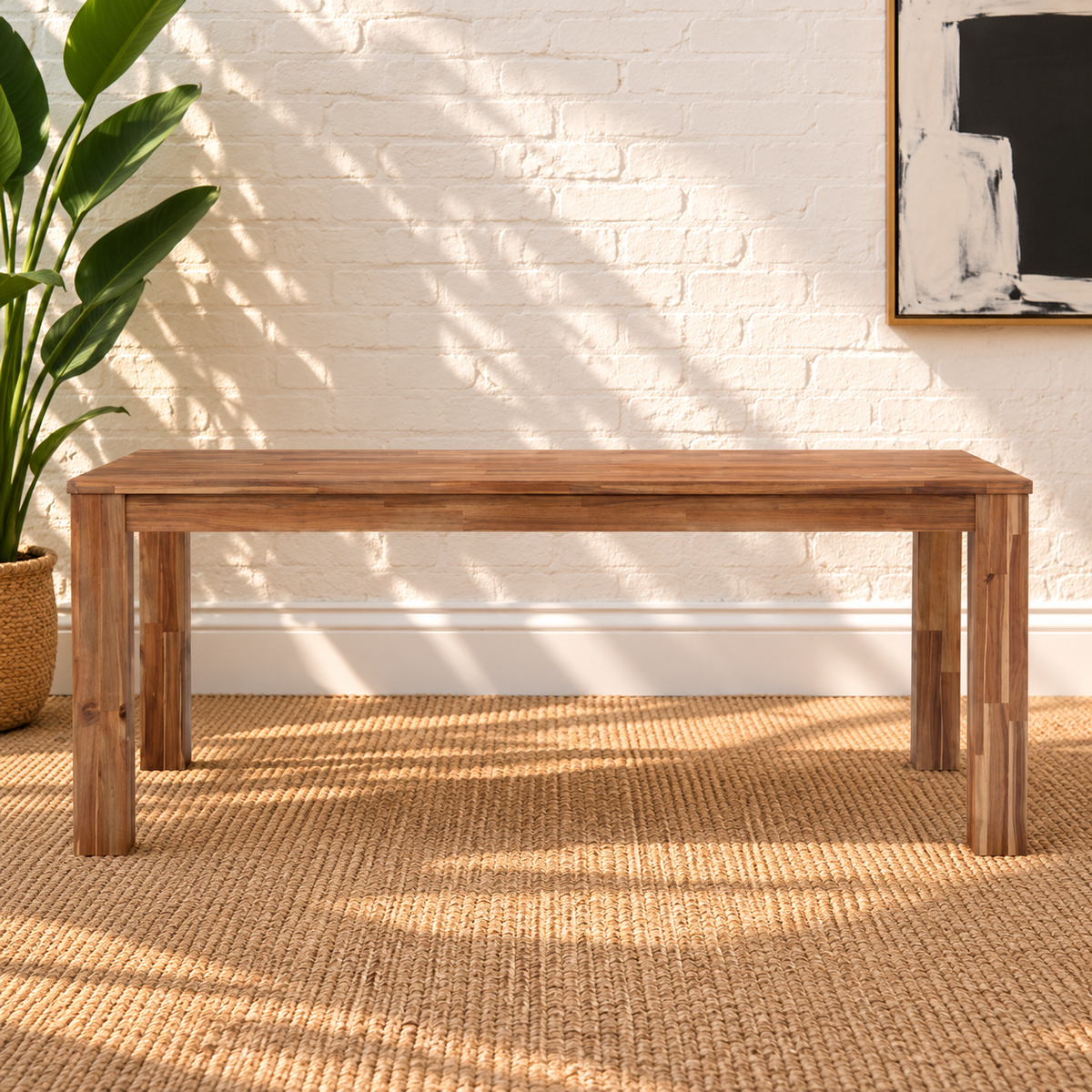 Callan Dining Table in Natural Brown