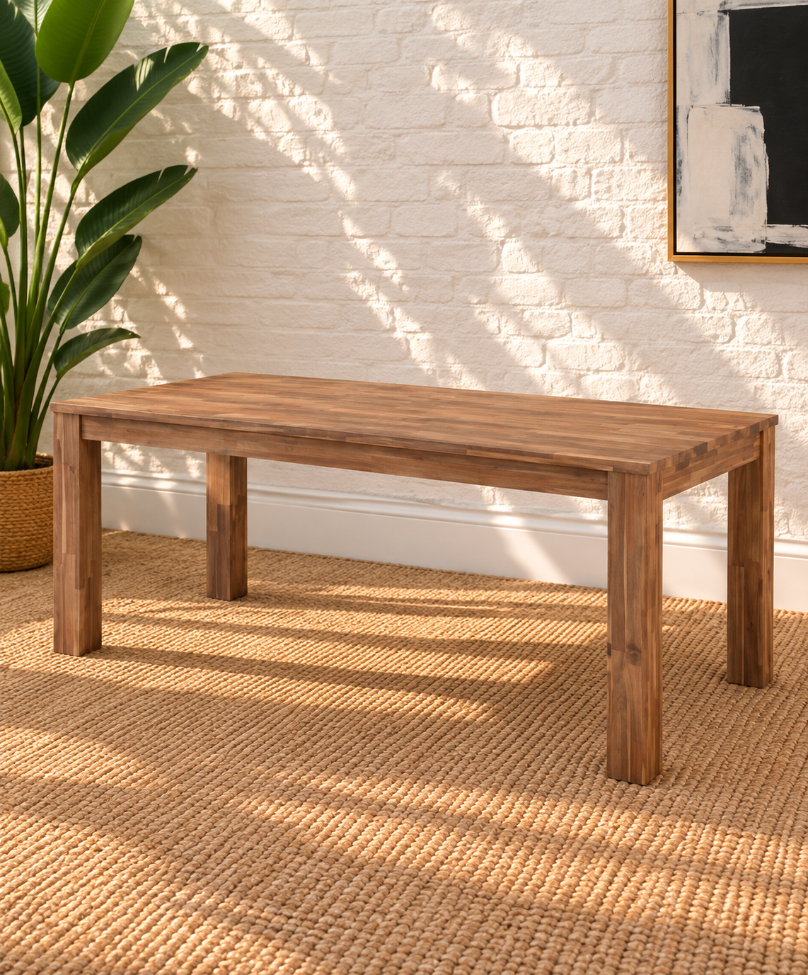 Callan Dining Table in Natural Brown
