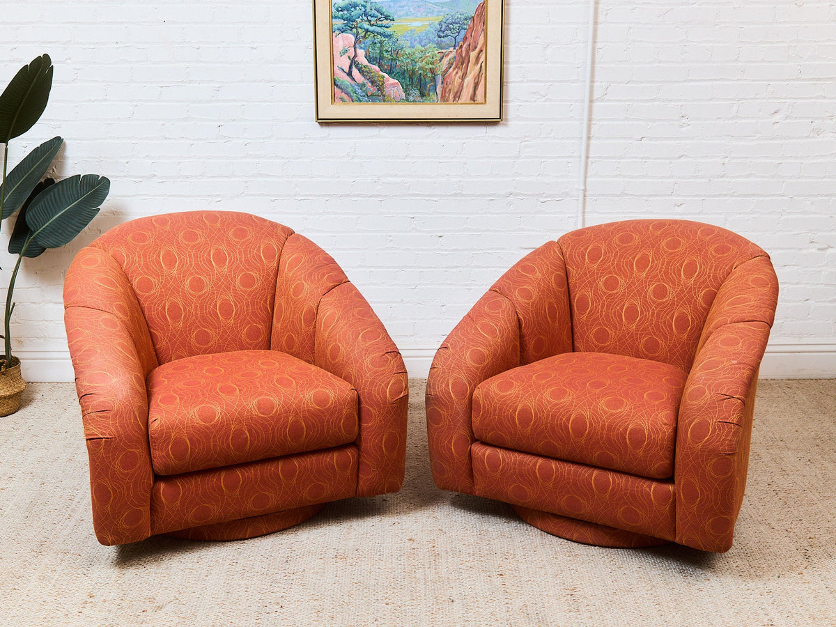 Orange Vintage Club Chair