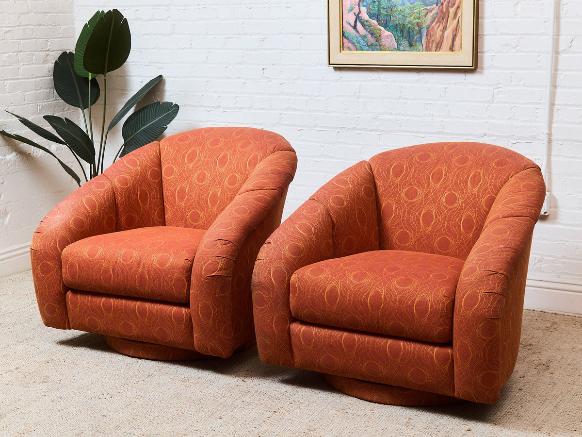 Orange Vintage Club Chair