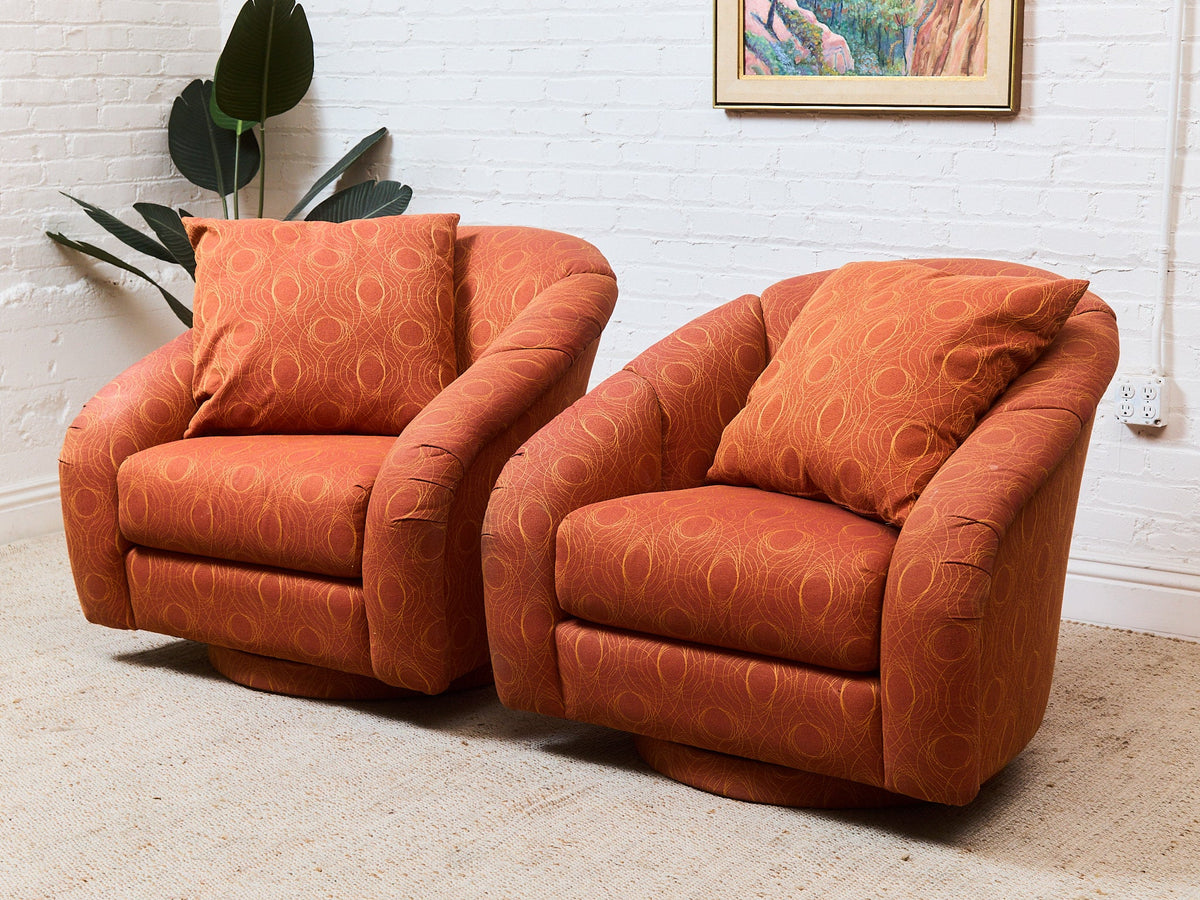 Orange Vintage Club Chair