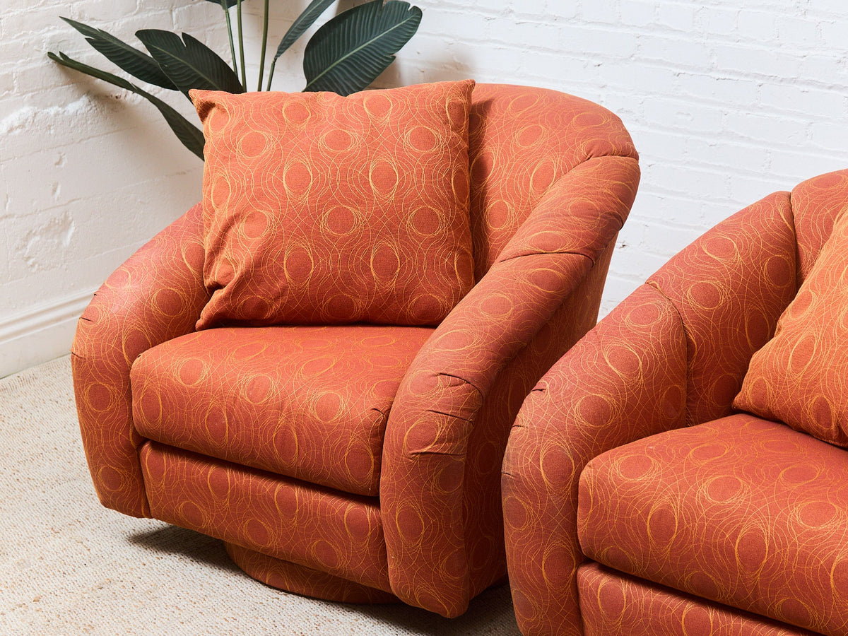Orange Vintage Club Chair