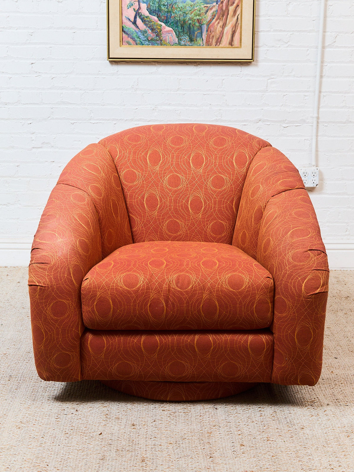 Orange Vintage Club Chair