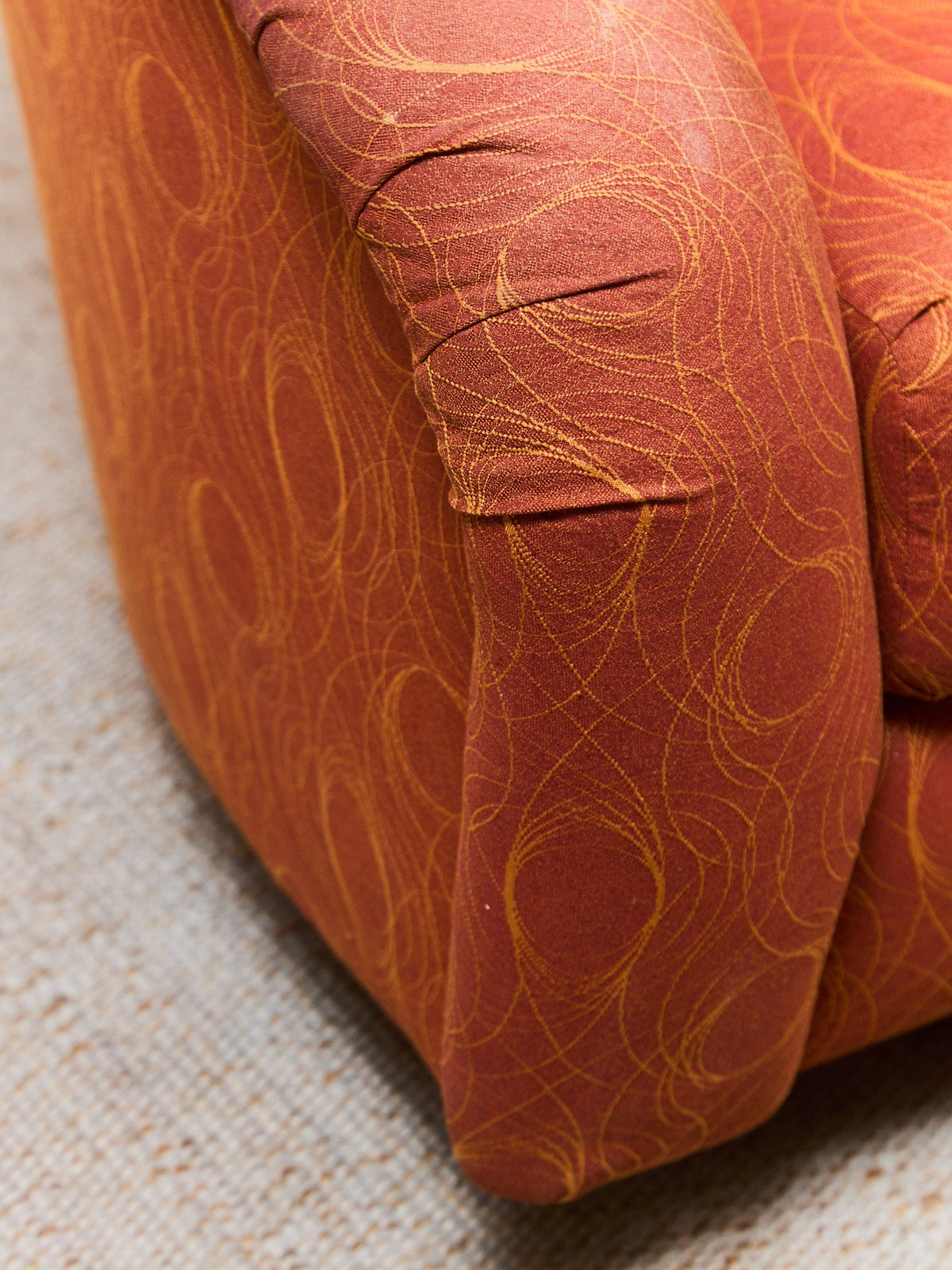 Orange Vintage Club Chair