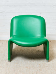 Italian Alky Chair in Kelly Green Upholstery by Giancarlo PIretti for Castelli, 1969