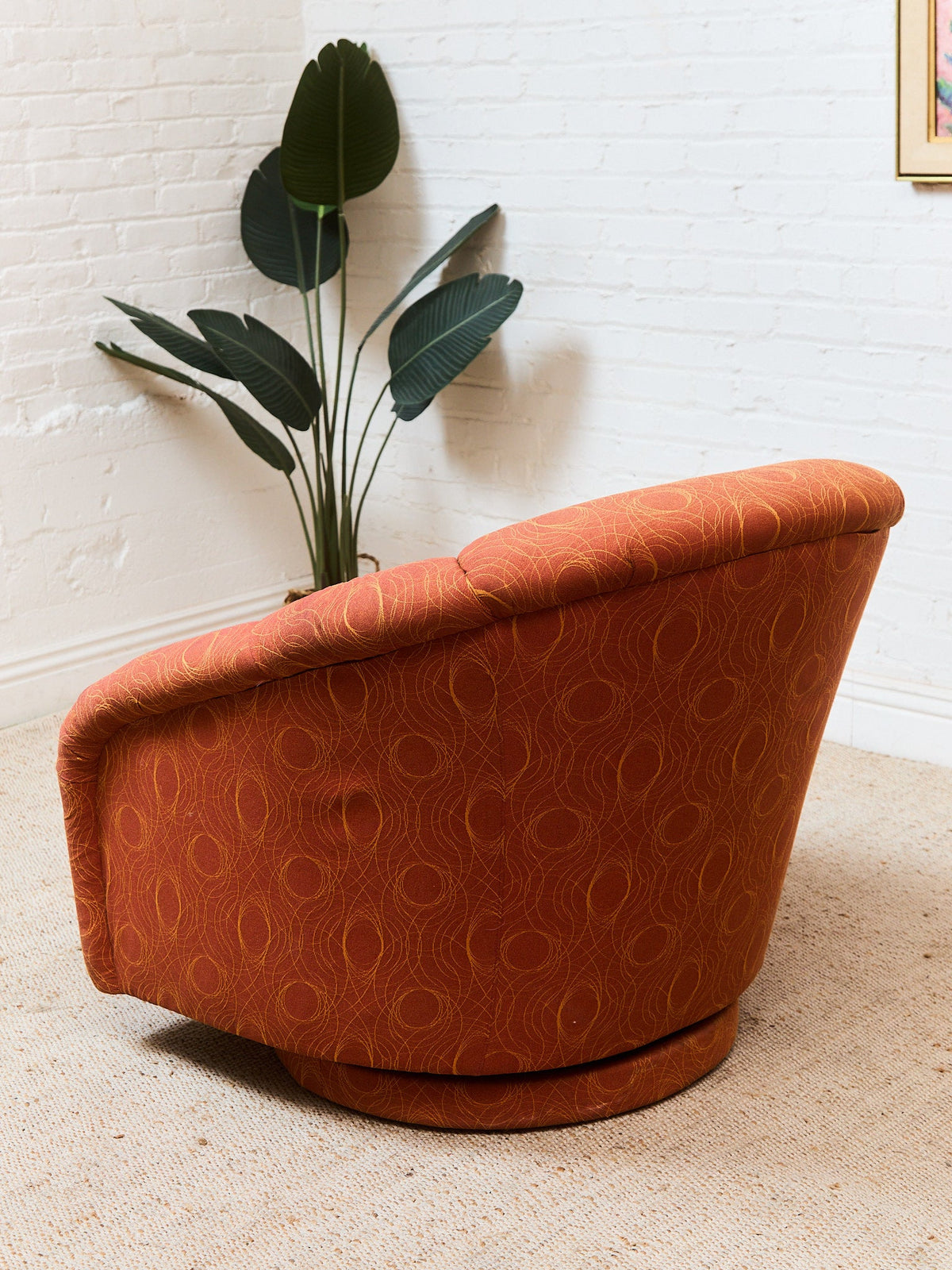 Orange Vintage Club Chair
