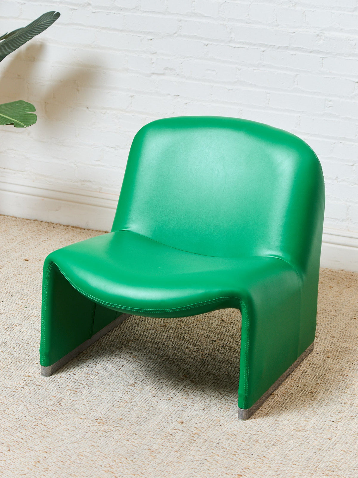 Italian Alky Chair in Kelly Green Upholstery by Giancarlo PIretti for Castelli, 1969