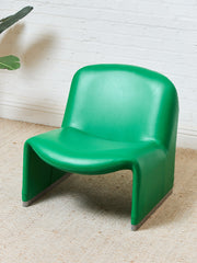 Italian Alky Chair in Kelly Green Upholstery by Giancarlo PIretti for Castelli, 1969