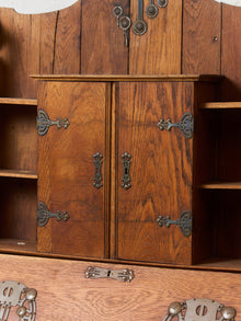 Rare Antique Arts and Crafts Style Oak Secretary Bookcase