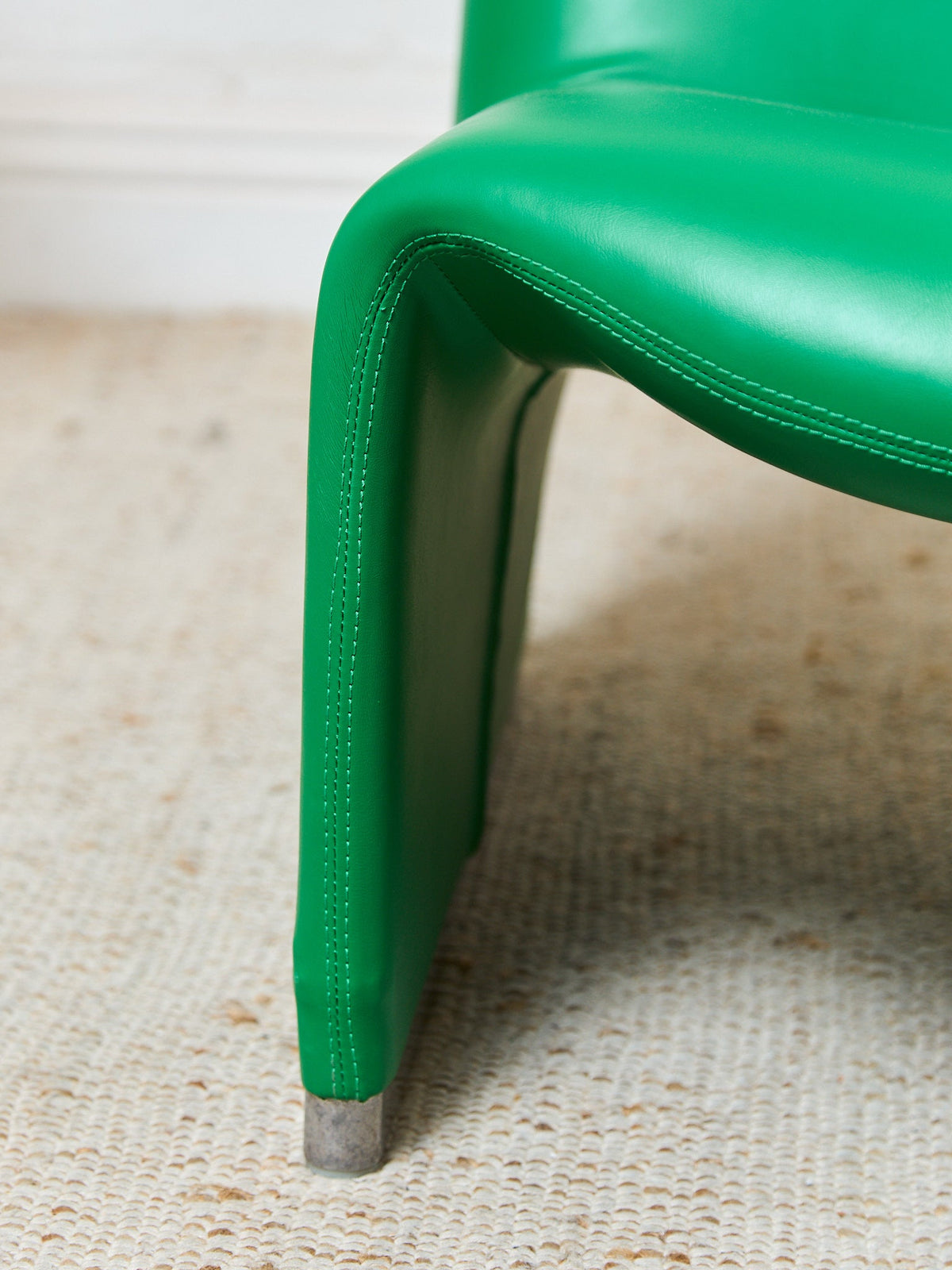 Italian Alky Chair in Kelly Green Upholstery by Giancarlo PIretti for Castelli, 1969