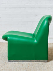 Italian Alky Chair in Kelly Green Upholstery by Giancarlo PIretti for Castelli, 1969