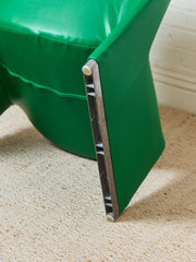 Italian Alky Chair in Kelly Green Upholstery by Giancarlo PIretti for Castelli, 1969