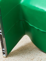 Italian Alky Chair in Kelly Green Upholstery by Giancarlo PIretti for Castelli, 1969