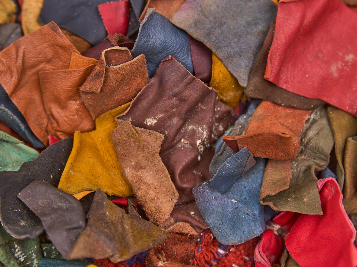 Vintage leather Rug