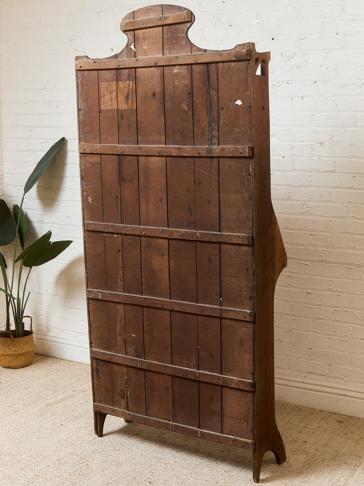 Rare Antique Arts and Crafts Style Oak Secretary Bookcase