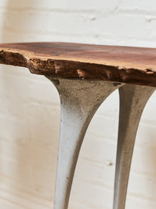 French Vintage Live Edge Modernist Entry table