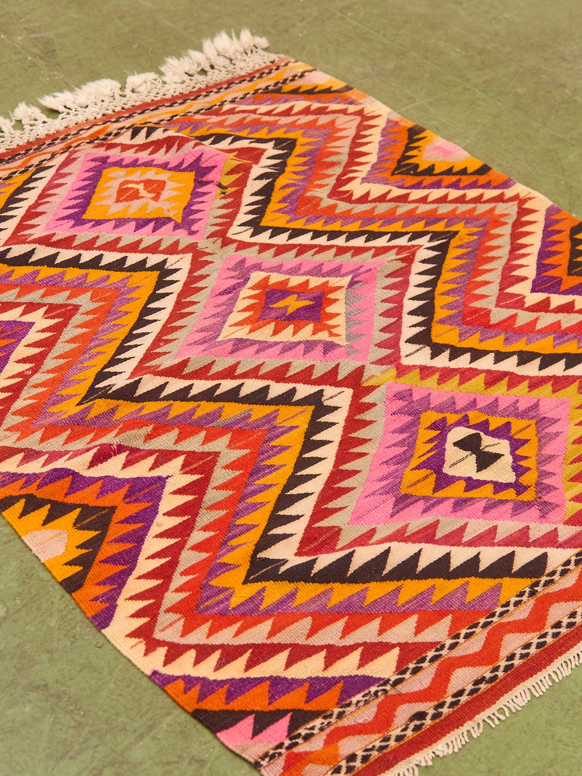 Anatolia Antalya Classic Kilim Rug with Bright Colors Large Rug