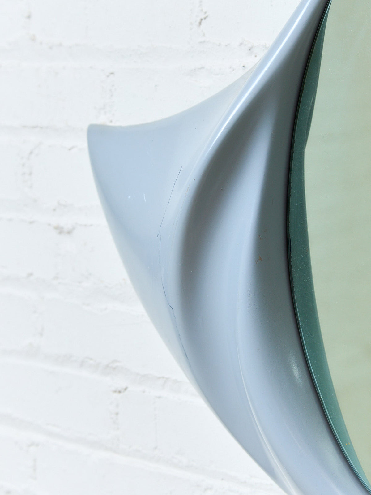 1970s Vintage Grey Abstract Fiberglass Hanging Mirror