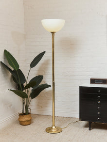 Brass Vintage Torchiere Floor Lamp