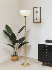 Brass Vintage Torchiere Floor Lamp