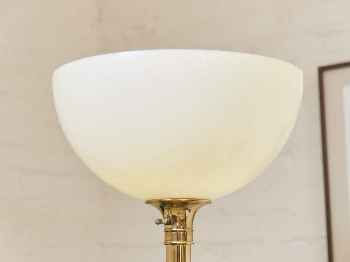 Brass Vintage Torchiere Floor Lamp