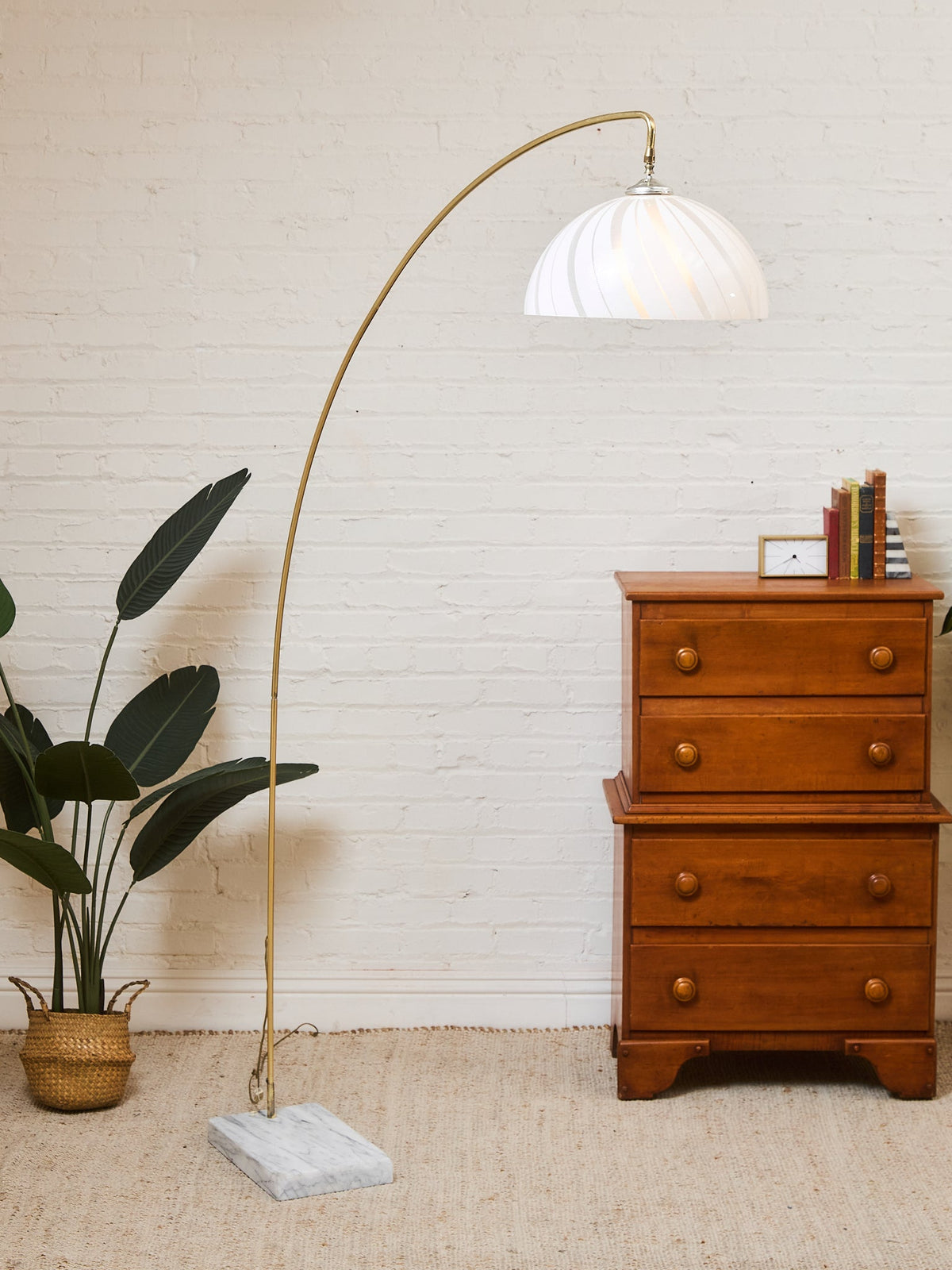 Striped Italian Vintage Arc Lamp