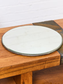 Round Scalloped Edge Art Deco Mirror