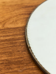 Round Scalloped Edge Art Deco Mirror