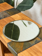 Round Scalloped Edge Art Deco Mirror