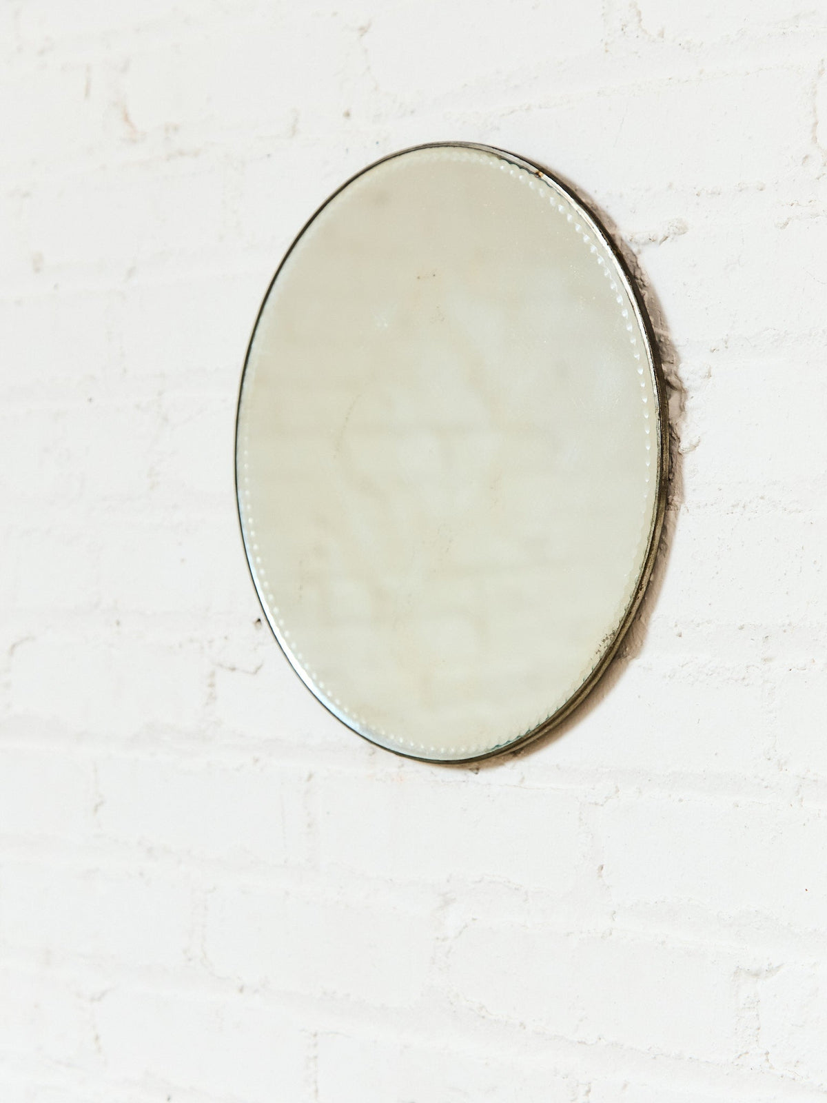Round Scalloped Edge Art Deco Mirror