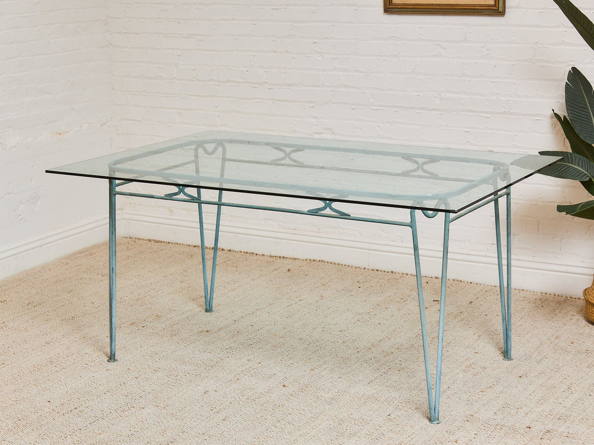Antiqued Vintage Mid Century Patio Table