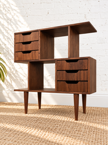 Palo Alto Six-Drawer Bookcase
