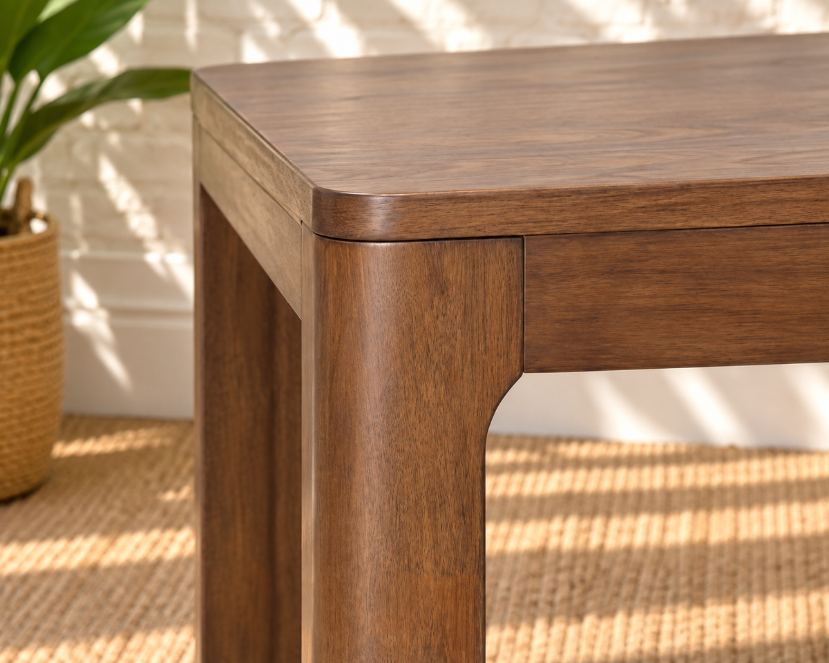 Darian Dining Table in Warm Walnut