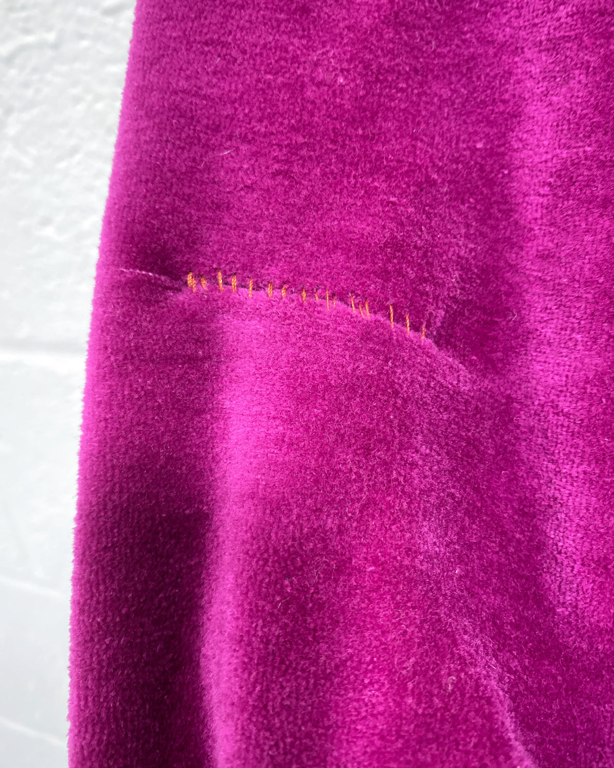 Vintage Fuchsia Velour Dress (9)