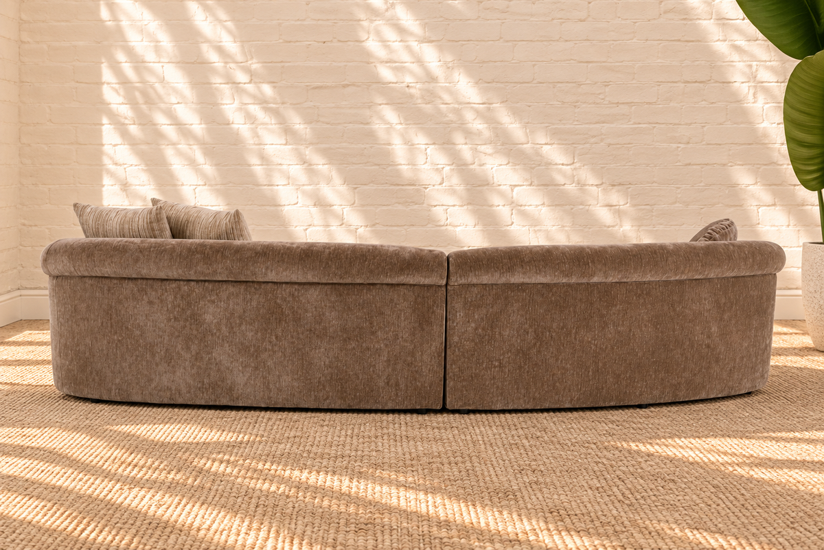 Ellie Sectional Sofa in Mocha Beige