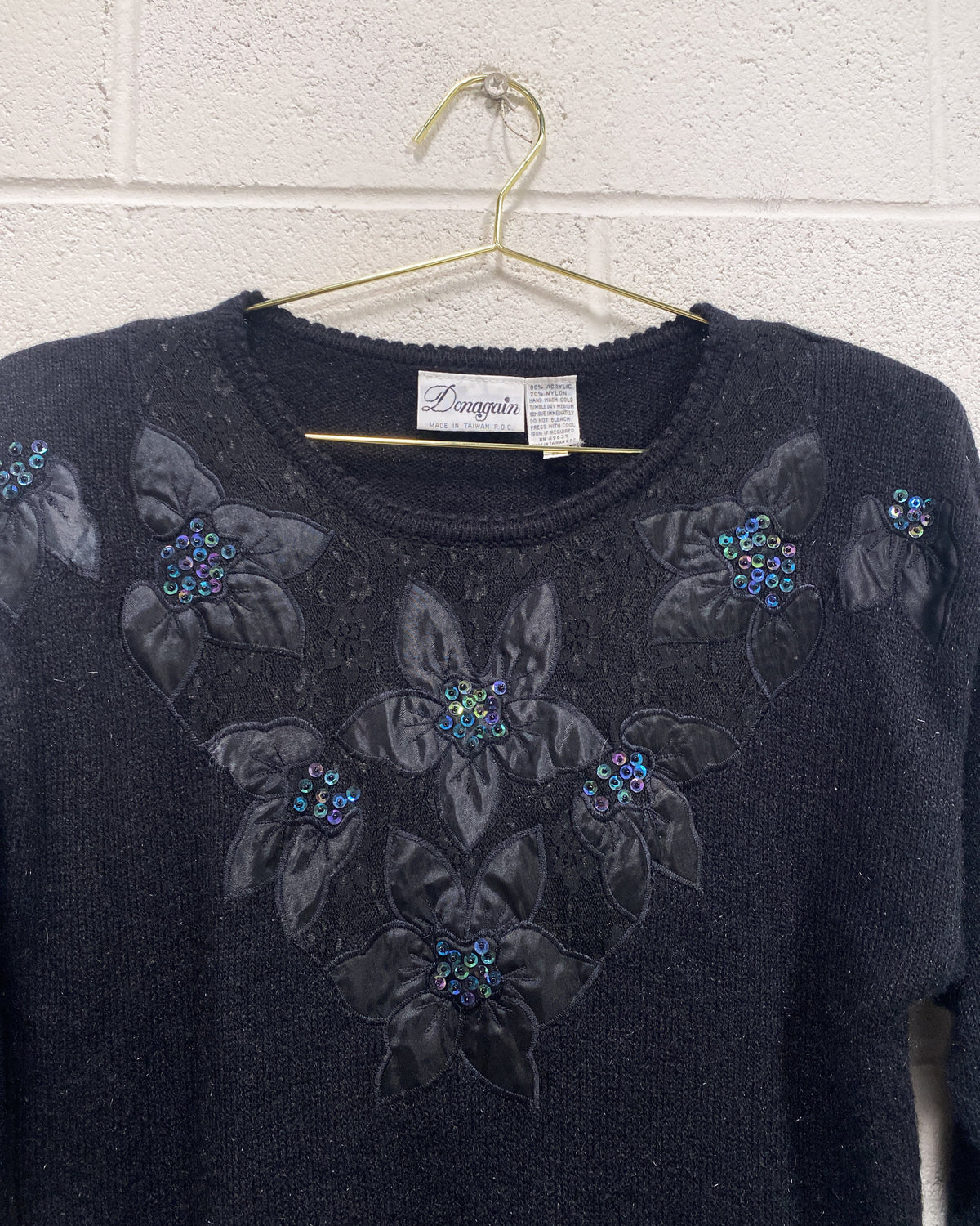 Vintage Black Holiday Sweater (S)