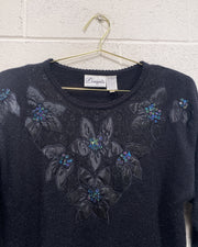 Vintage Black Holiday Sweater (S)
