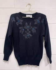 Vintage Black Holiday Sweater (S)