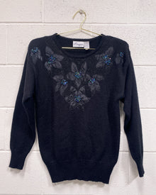 Vintage Black Holiday Sweater (S)