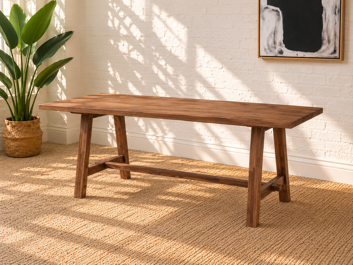 Felipe Dining Table in Natural Brown