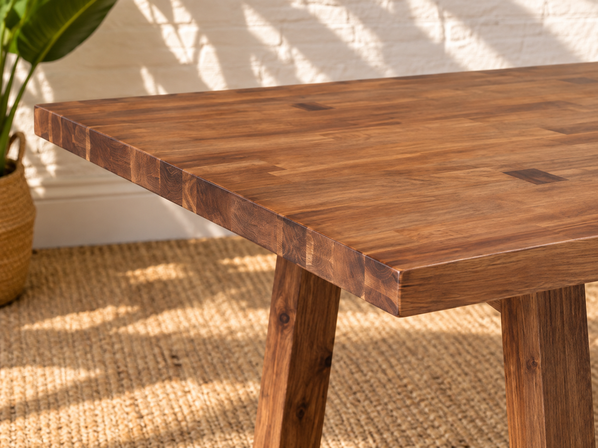 Felipe Dining Table in Natural Brown