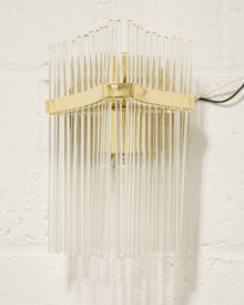 Vintage Brass and Glass Italian Sconce