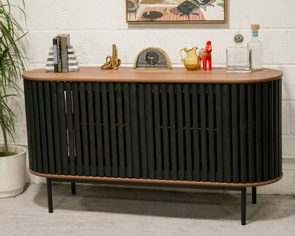 Johannesburg Buffet Credenza in Black & Walnut