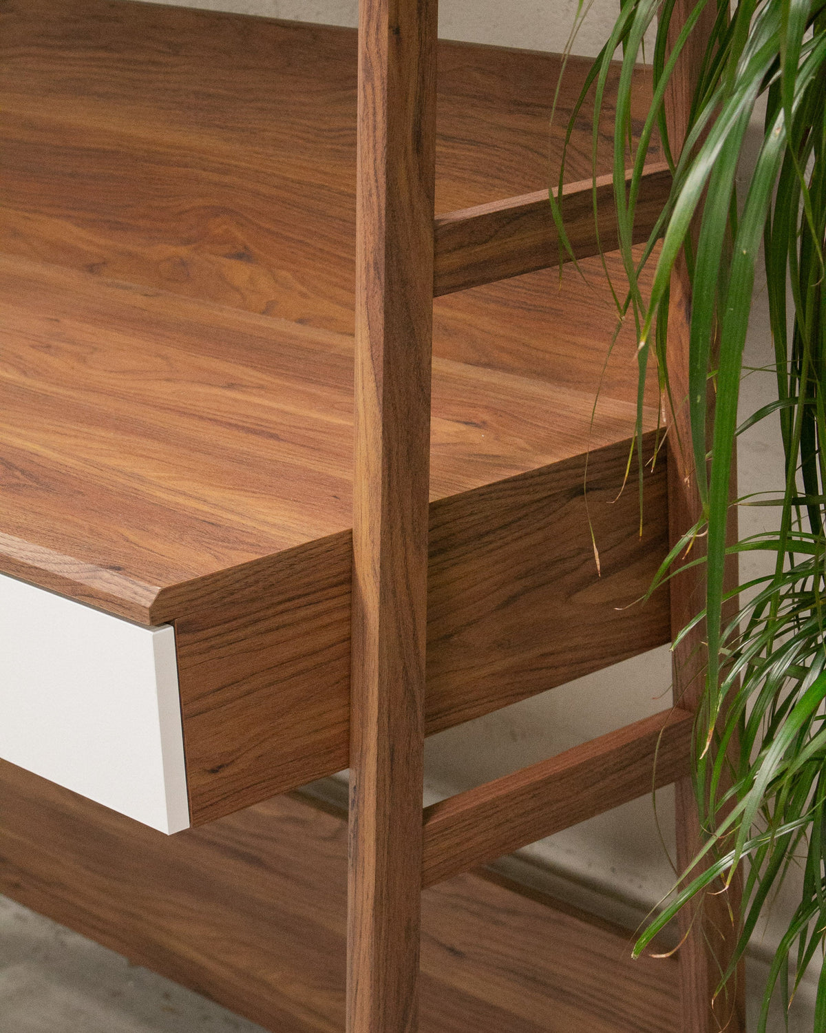 Brea Desk Shelf with white drawer