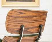 Sage Green Leather Iconic Chair and Ottoman