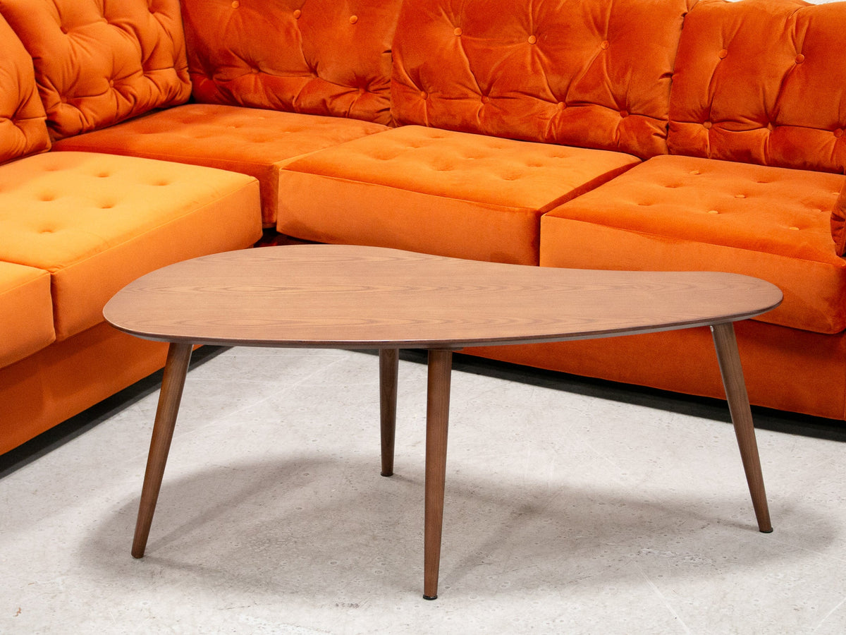 Walnut Boomerang Coffee Table