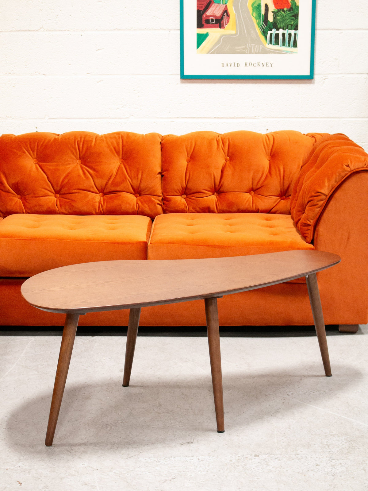 Walnut Boomerang Coffee Table